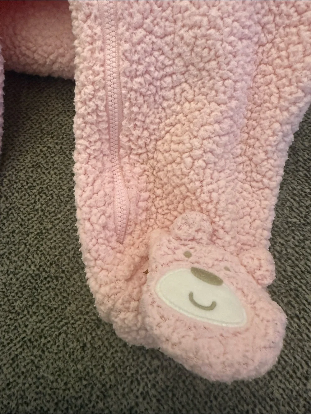 Carter's Light Pink Sherpa Hooded Romper